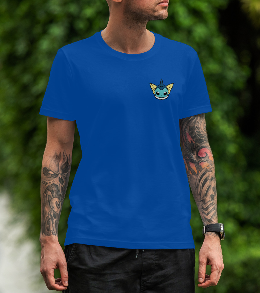 Mark Zimmerman Pokémon Vaporeon Face Blue Minimalist T-Shirt