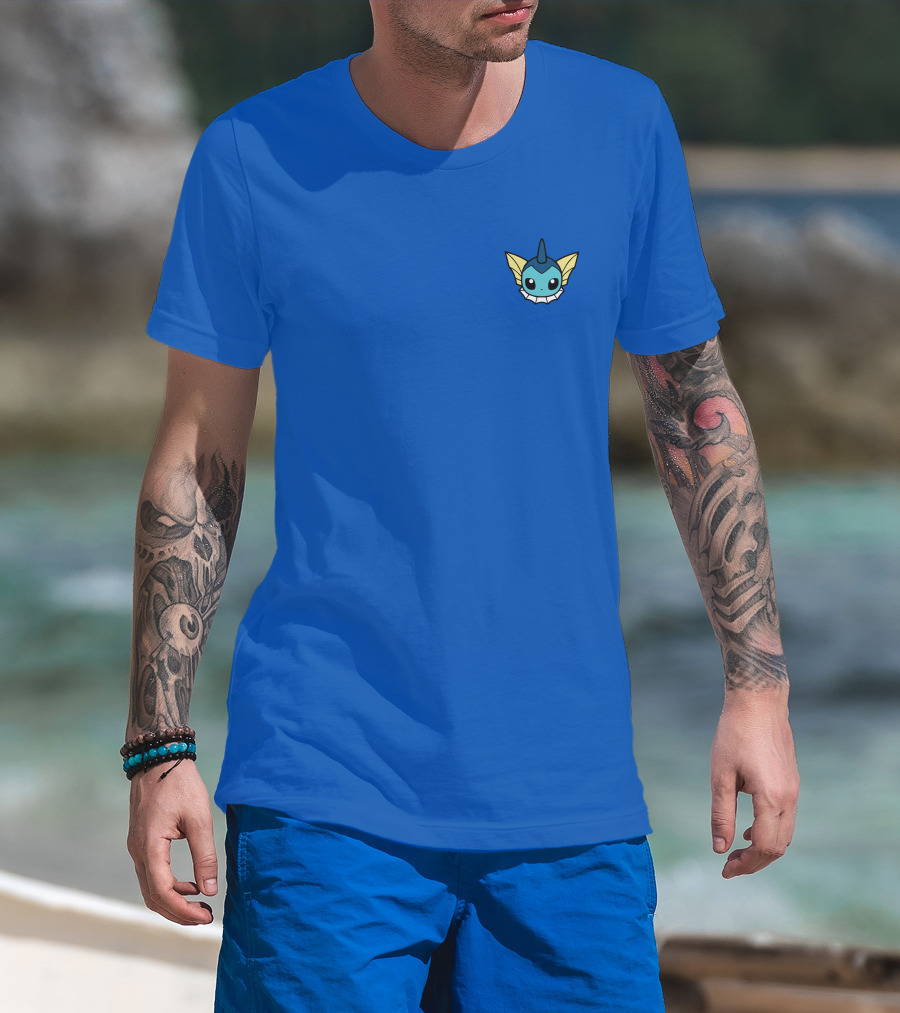 Mark Zimmerman Pokémon Vaporeon Face Blue Minimalist T-Shirt