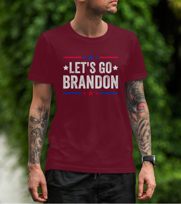 Manny Machado Let's Go Brandon Stars Stripes Red Blue White T-Shirt
