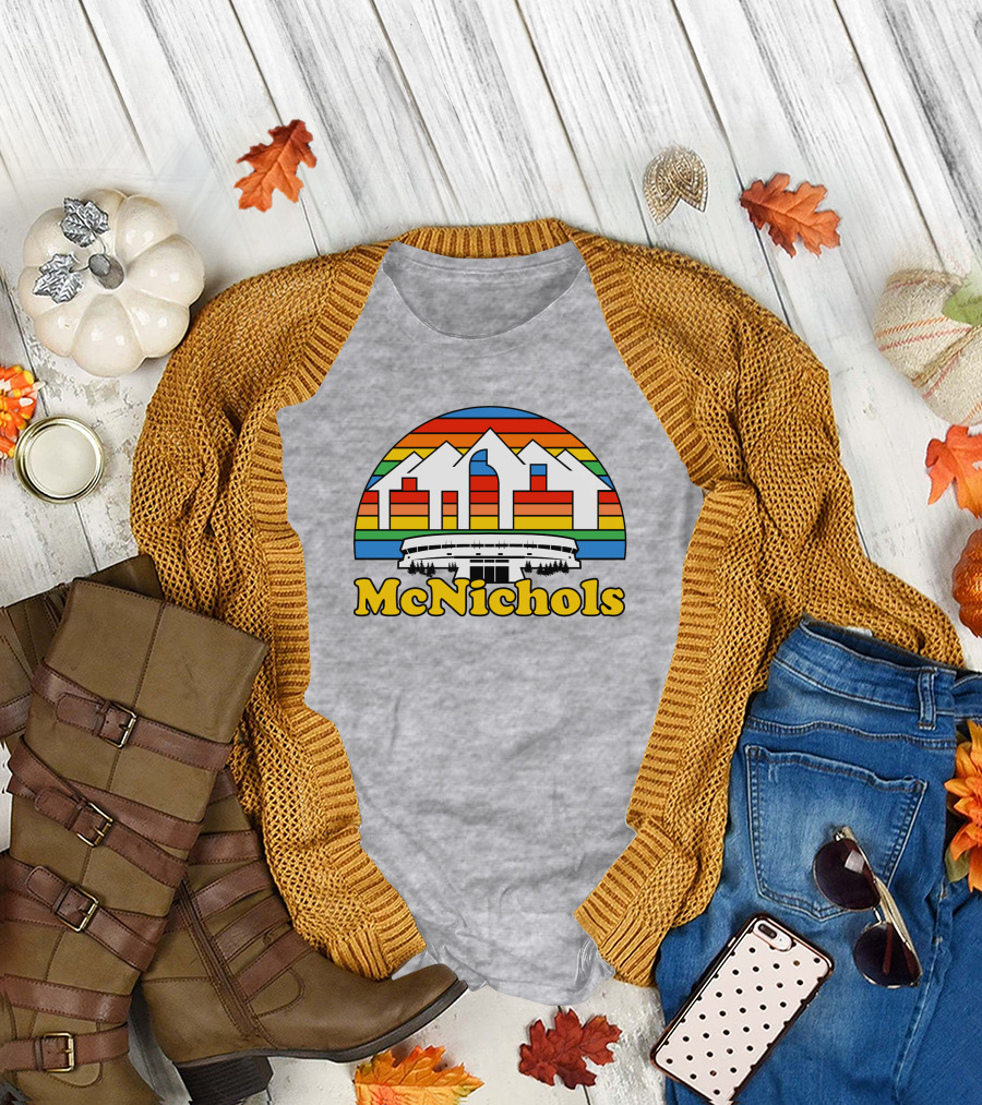 McNichols Sports Arena Retro Mountain Rainbow T-Shirt