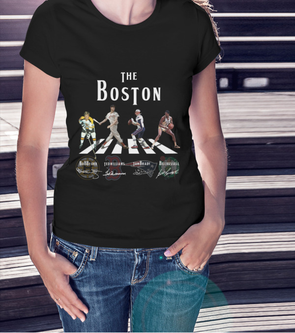 The Boston Bobby Orr Ted Williams Tom Brady Bill Russell Abbey Road T-Shirt