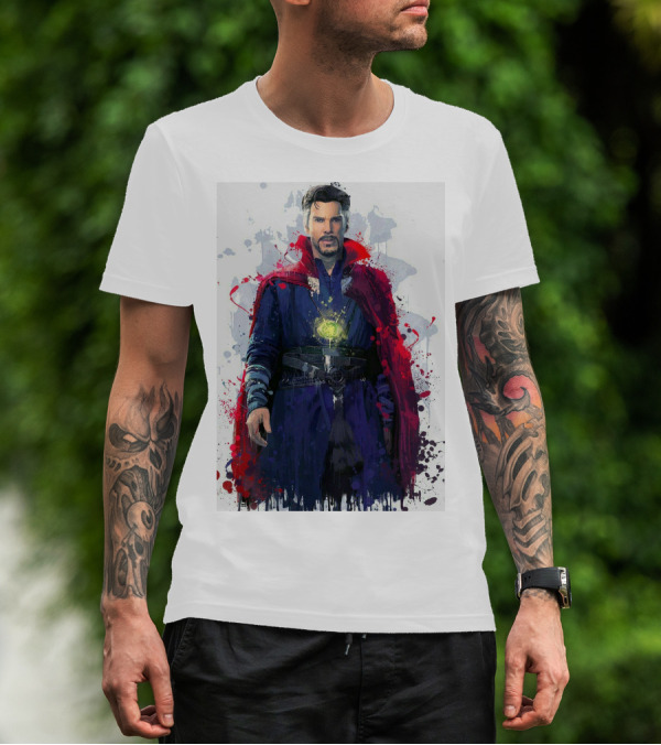 Doctor Strange Spellbinding Red Cloak And Magic Artistry T-Shirt