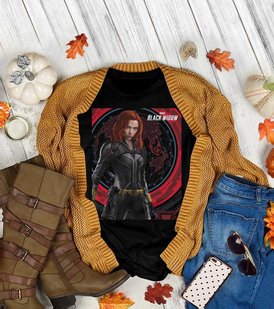 Marvel Black Widow Natasha Romanoff Avengers Iconic Suit T-Shirt