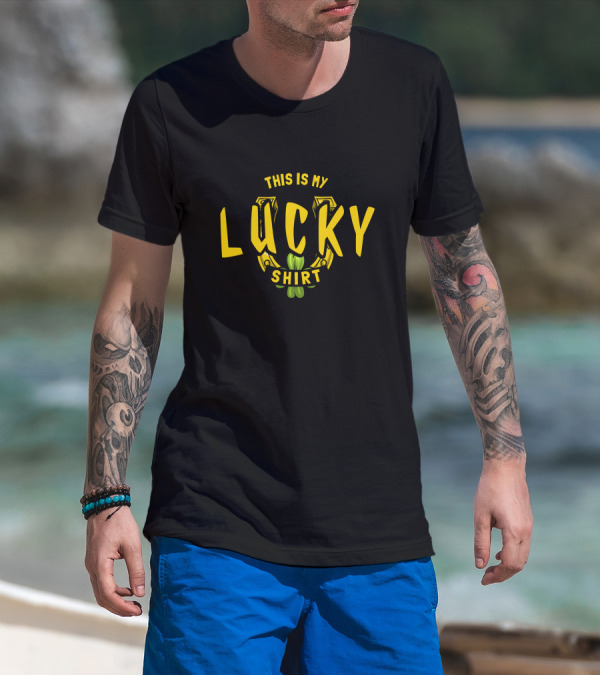 THIS IS MY LUCKY SHIRT ICONIC HORSESHOE CLOVER T-Shirt