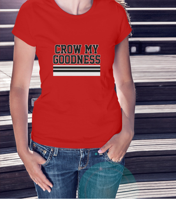 CROW MY GOODNESS Black And White Stripes T-Shirt