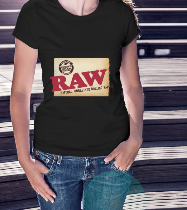 RAW Natural Unrefined Rolling Papers Authentic Purest Natural Fibers T-Shirt