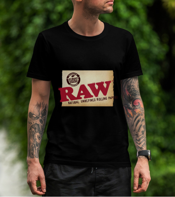 RAW Natural Unrefined Rolling Papers Authentic Purest Natural Fibers T-Shirt