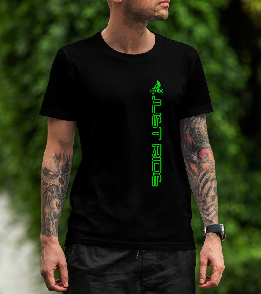 Just Ride Neon Green Bike T-Shirt