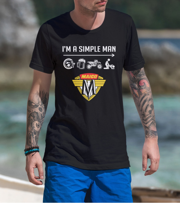 I'm A Simple Man Maico Motorcycle Icons T-Shirt