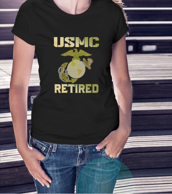 USMC Retired Eagle Globe Anchor T-Shirt