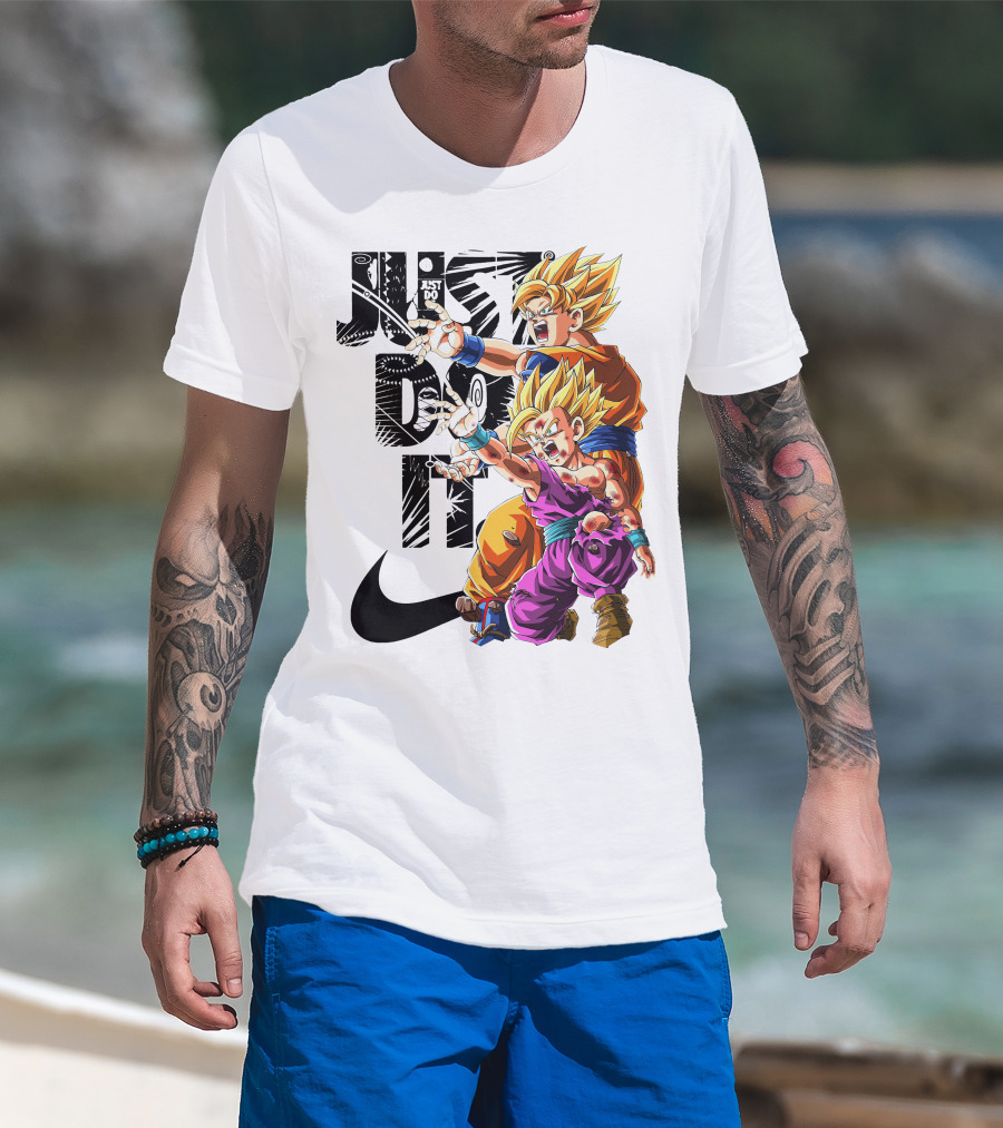 Just Do It Vintage DBZ Dragon Goku Super Saiyan T-Shirt