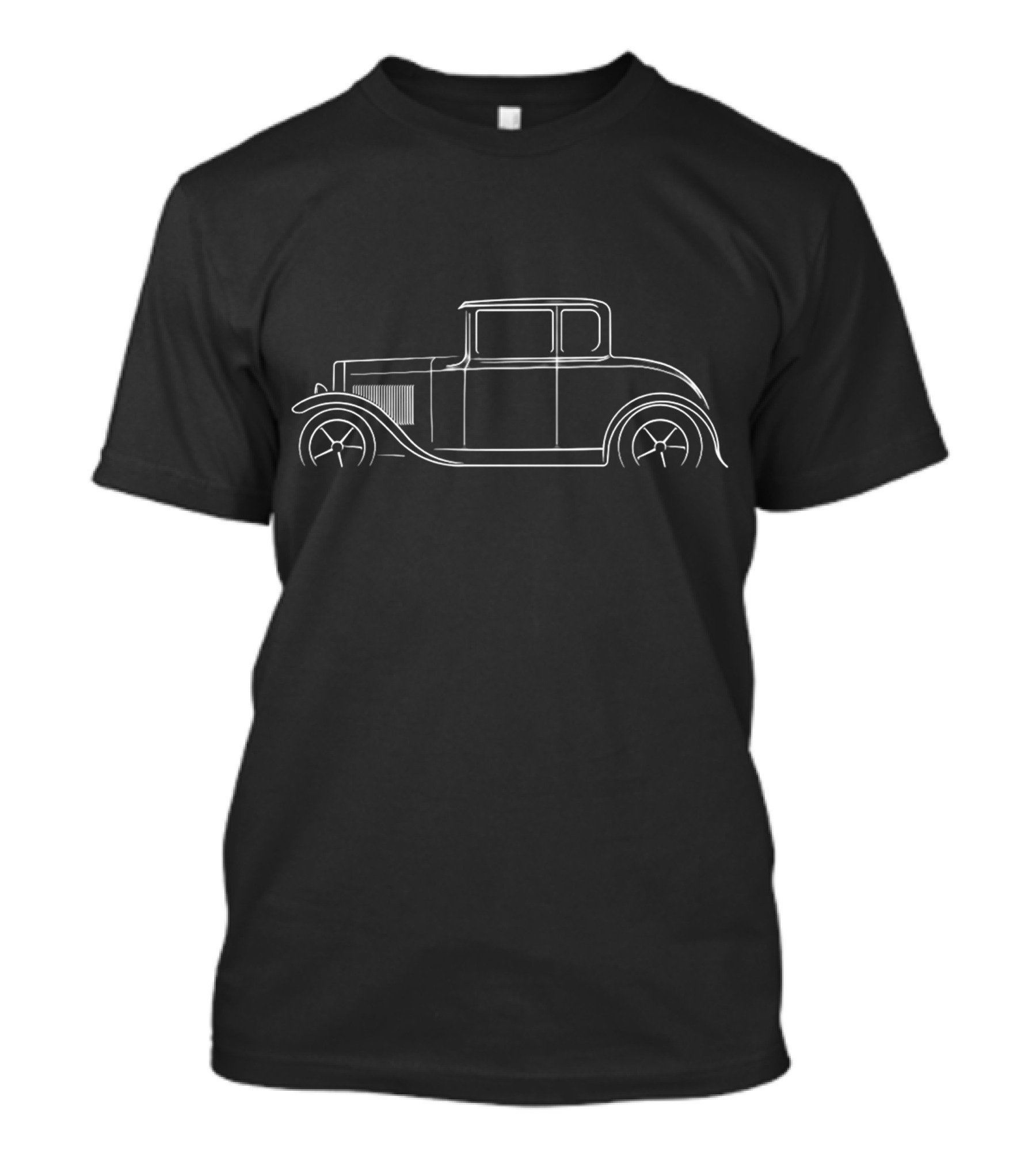 1930 Ford Model A Antique Car Stencil Outline T-Shirt