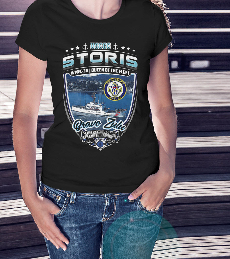 Uscgc Storis Wmec-38 Queen Of The Fleet Bravo Zulu Since 1942 T-Shirt