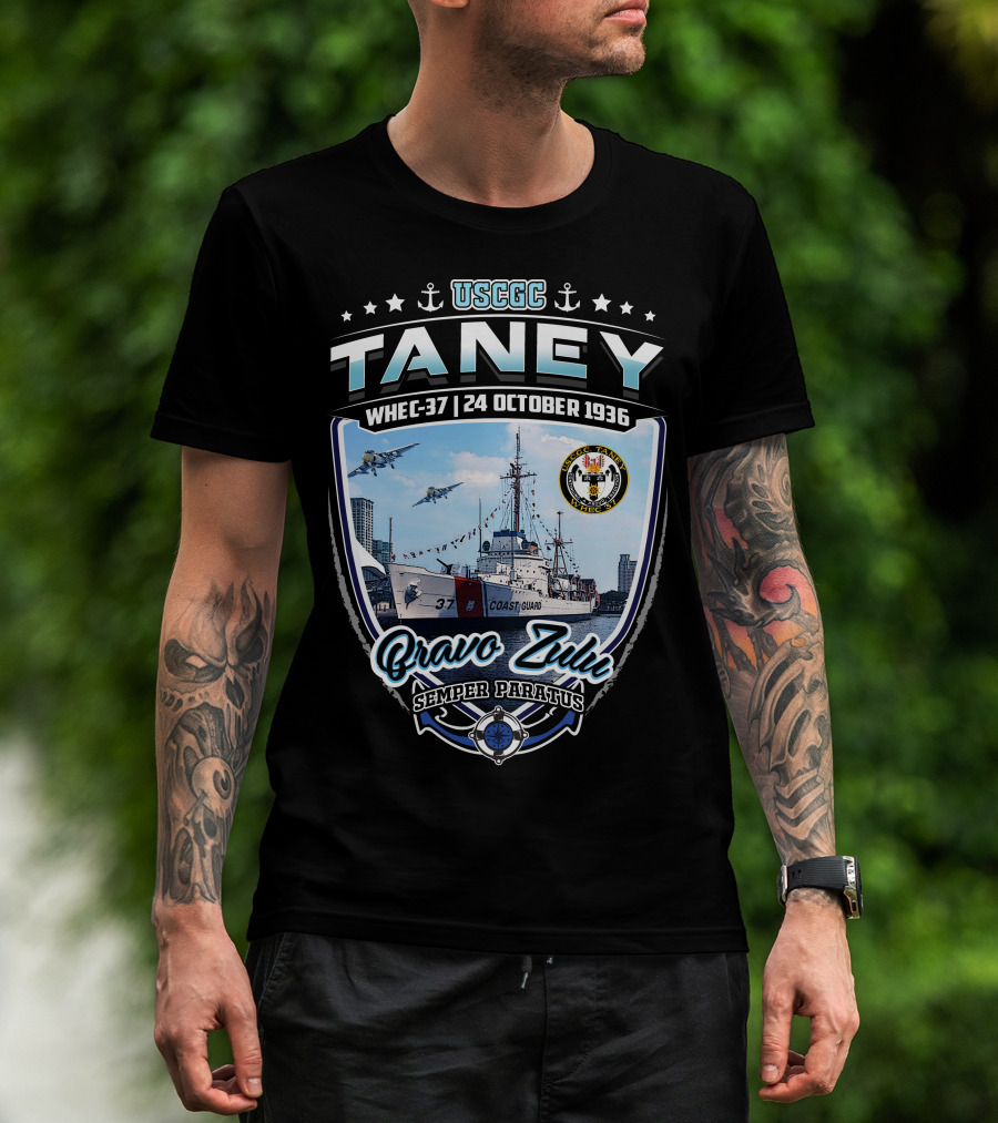 Uscgc Taney Whec-37 24 October 1936 Bravo Zulu Semper Paratus Coast Guard T-Shirt