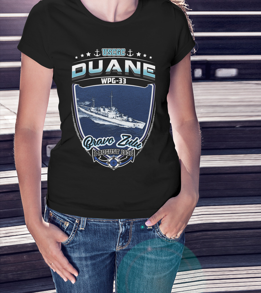 Uscgc Duane Wpg-33 Bravo Zulu 1 August 1936 T-Shirt