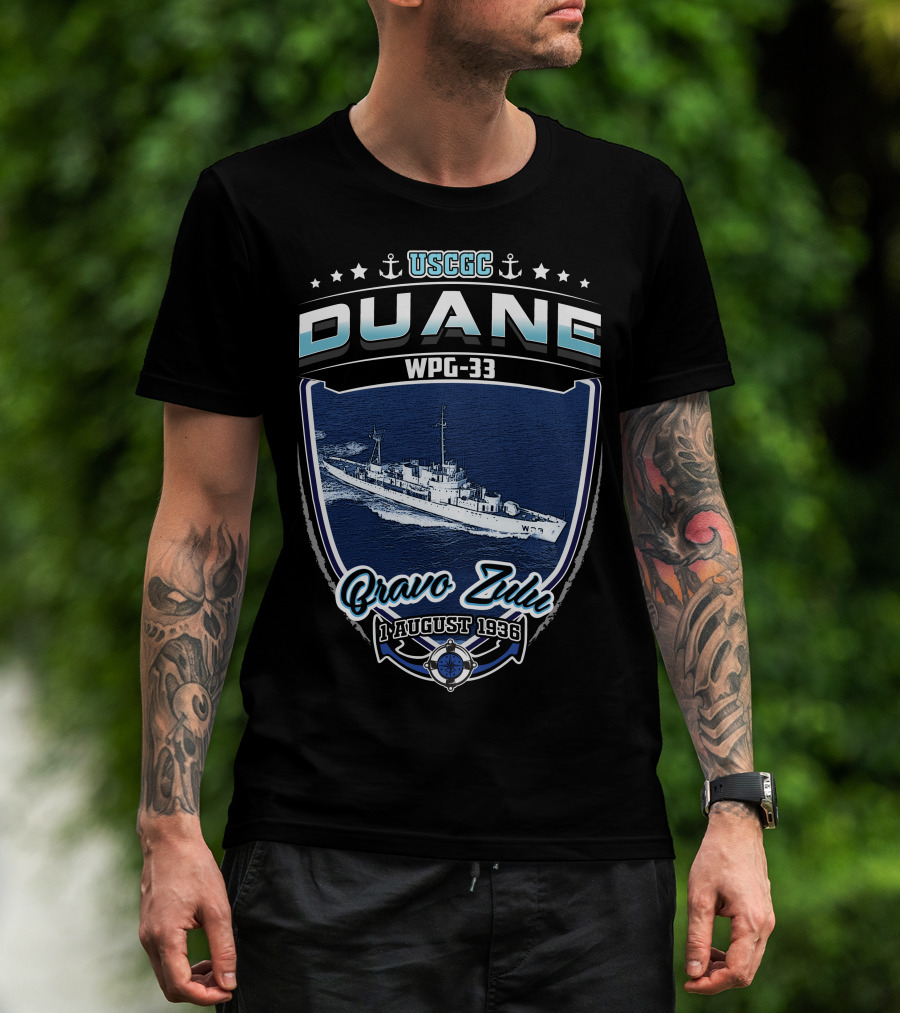 Uscgc Duane Wpg-33 Bravo Zulu 1 August 1936 T-Shirt