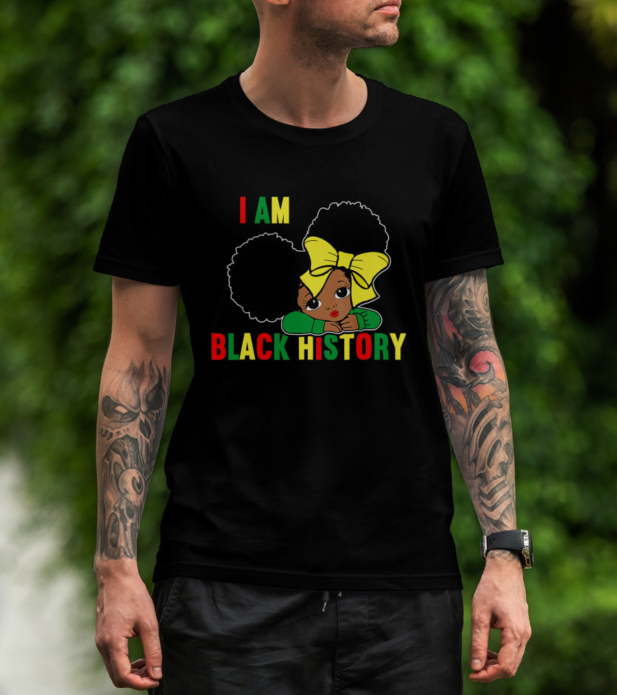 I Am Black History African Queen Girls Black History Month T-Shirt