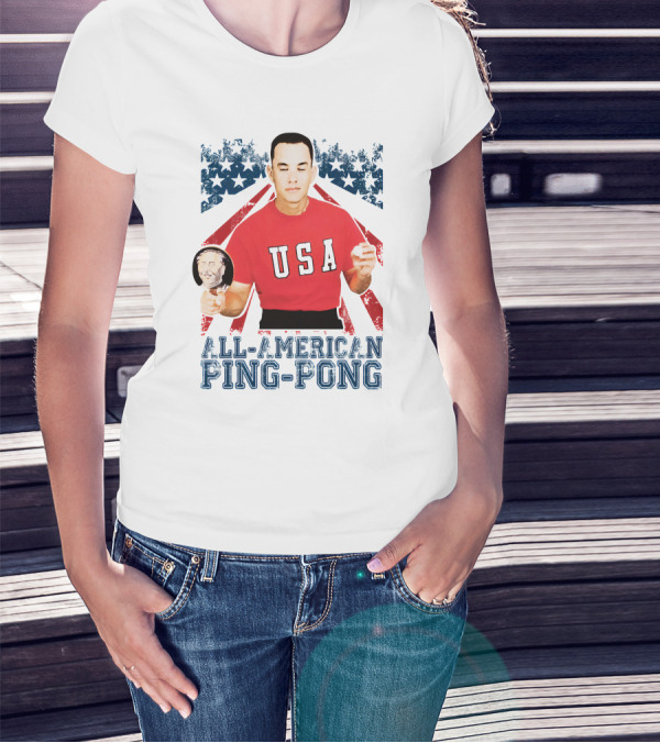 USA All-American Ping Pong Forrest Gump T-Shirt