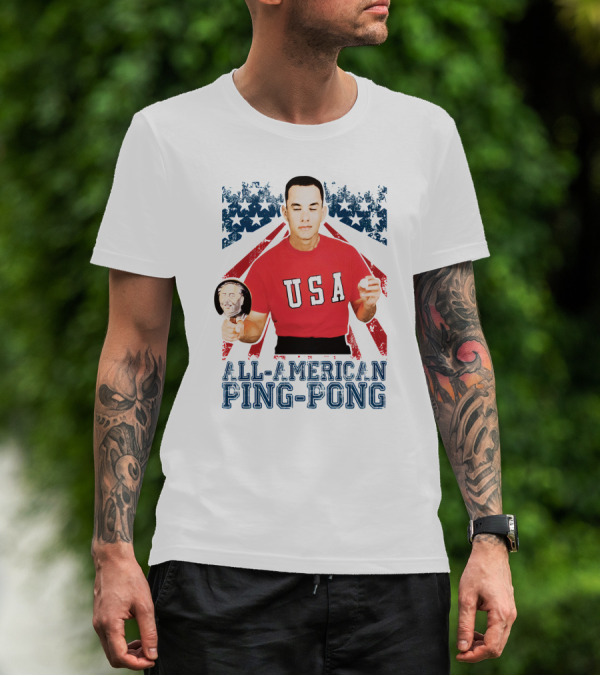USA All-American Ping Pong Forrest Gump T-Shirt