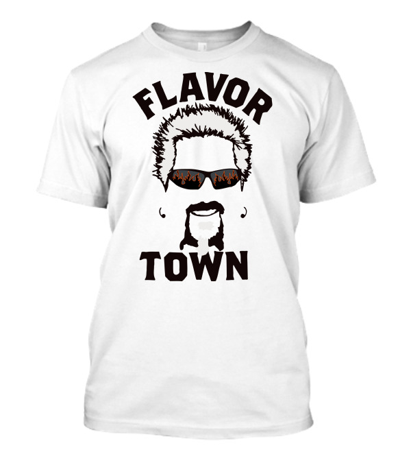 Flavor Town Flaming Sunglasses Iconic Hairstyle T-Shirt