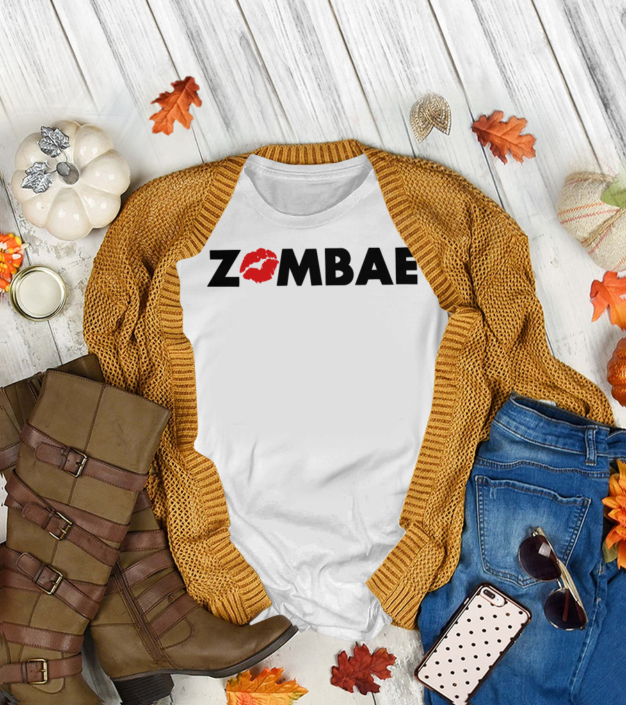 ZOMBAE Lip Print Glam and Gore Merch T-Shirt