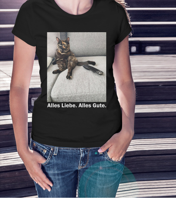 Alles Liebe Alles Gute Bay Berlin Merch Cat On Couch T-Shirt
