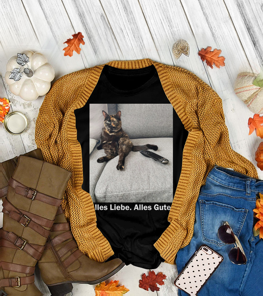 Alles Liebe Alles Gute Bay Berlin Merch Cat On Couch T-Shirt