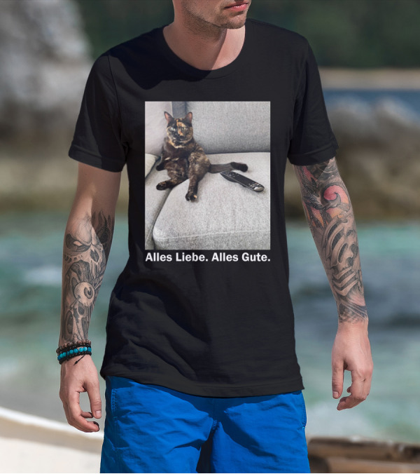 Alles Liebe Alles Gute Bay Berlin Merch Cat On Couch T-Shirt