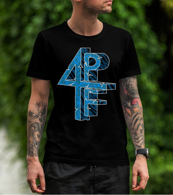 4PF Blue Animal Print T-Shirt