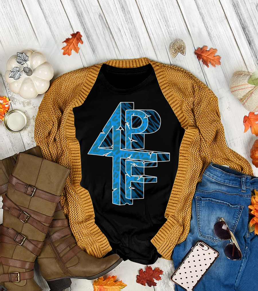 4PF Blue Animal Print T-Shirt