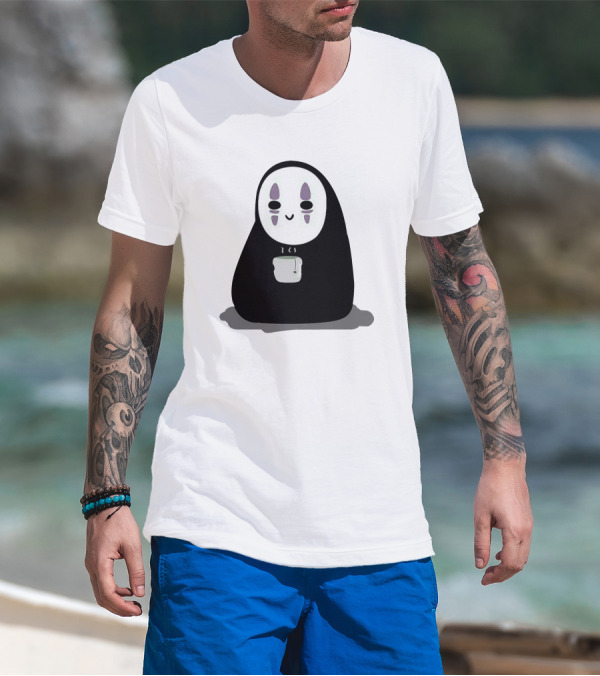Spirited Away No-Face Holding Tea Cup T-Shirt