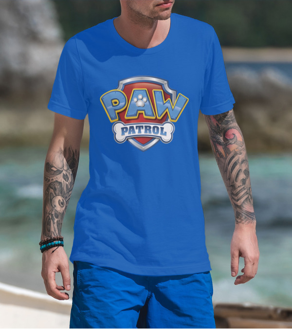 Paw Patrol Birthday Celebration Shield And Bone T-Shirt