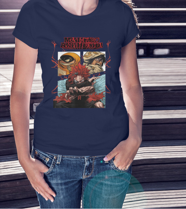 My Hero Academia Kirishima Eijirou With Friends In Battle Stance T-Shirt