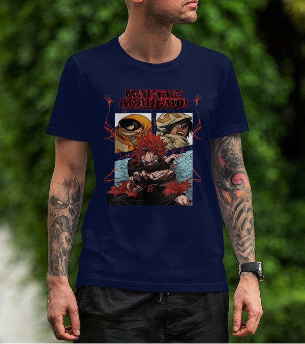 My Hero Academia Kirishima Eijirou With Friends In Battle Stance T-Shirt