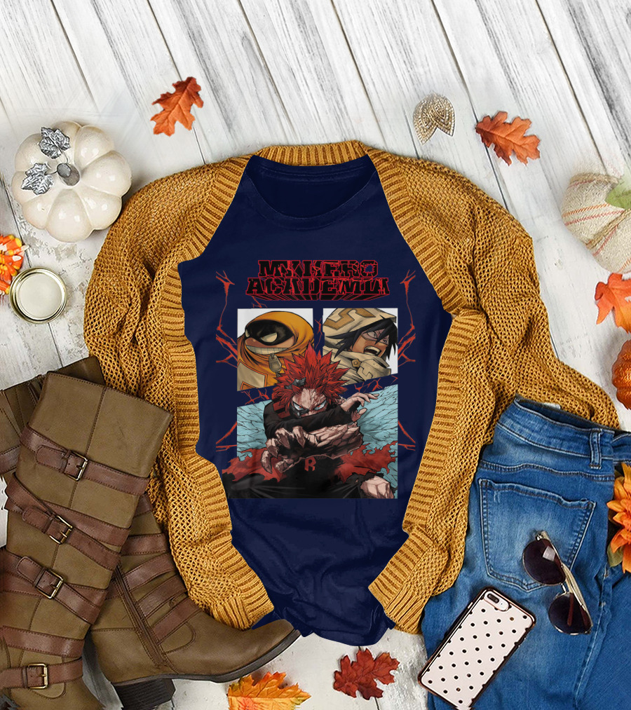 My Hero Academia Kirishima Eijirou with Friends in Battle Stance T-Shirt