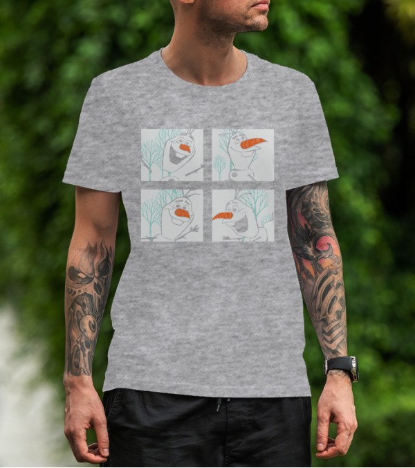 Frozen 2 Olaf Character Panels Winter Scenes T-Shirt