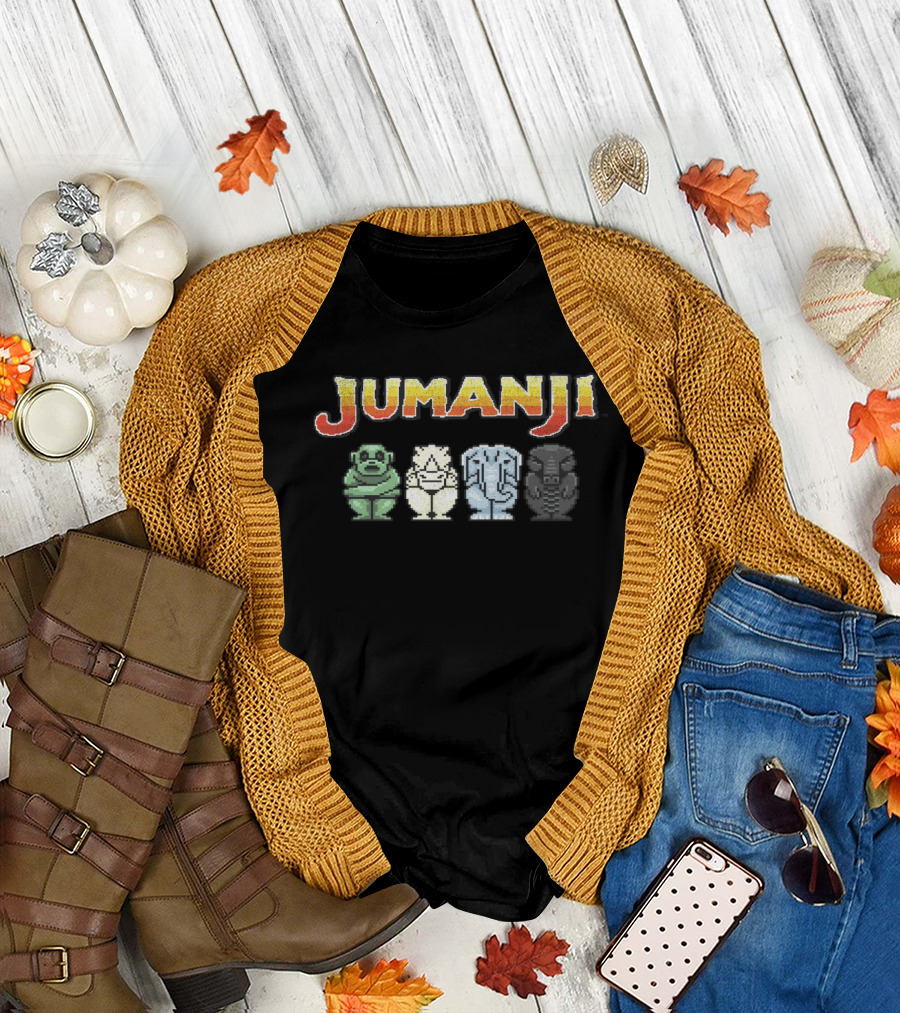 Jumanji 8 Bit Game Pieces Retro Adventure T-Shirt