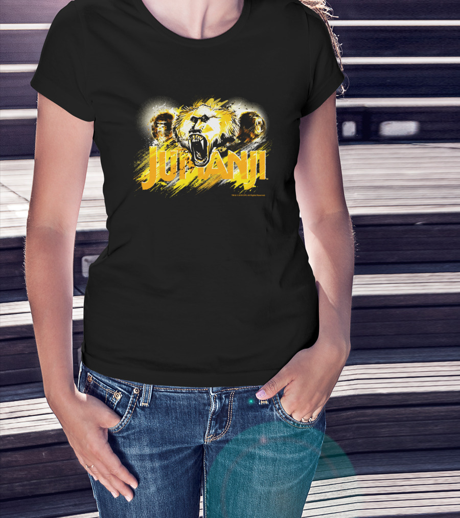 Jumanji Baboon Triple Threat Orange Burst T-Shirt