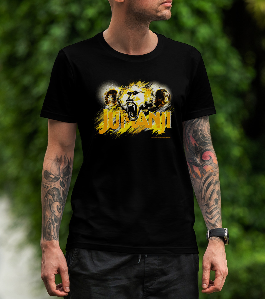 Jumanji Baboon Triple Threat Orange Burst T-Shirt