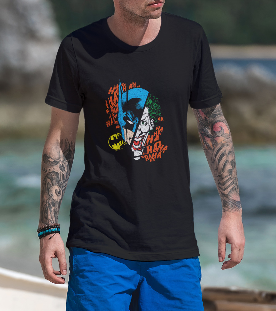 Batman Joker Split Face HA HA T-Shirt