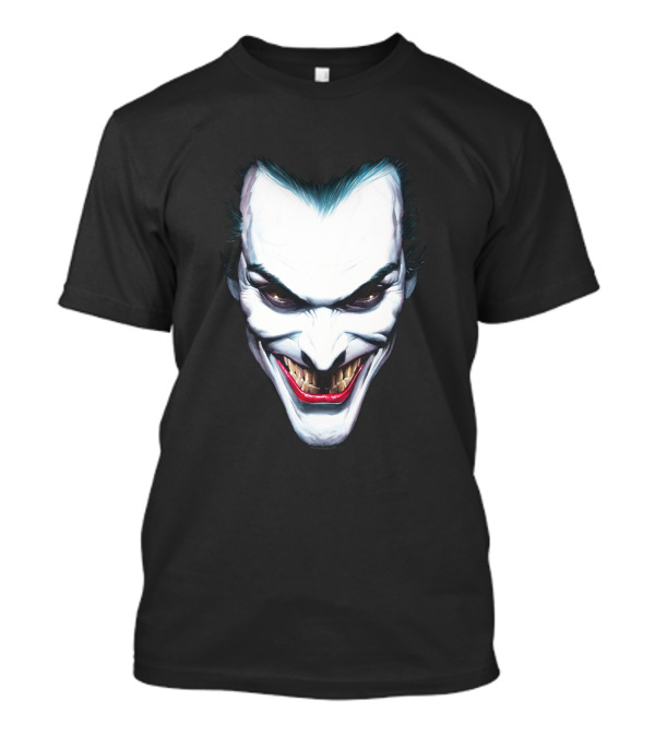 Batman Joker Grinning Face Iconic Villain Expression T-Shirt