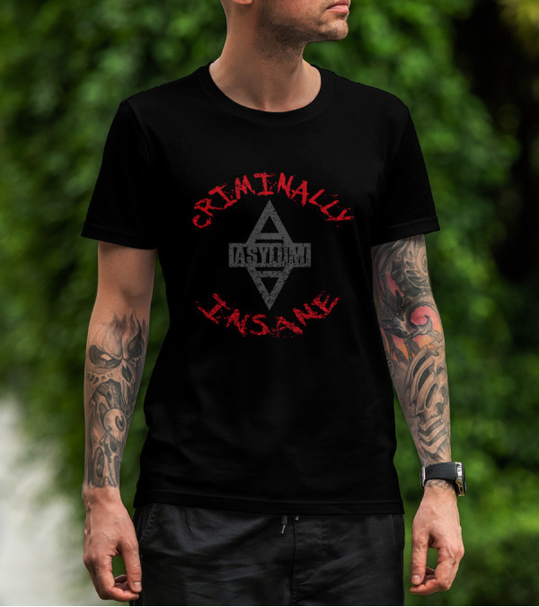 Criminally Insane Asylum Villain Joker Card Player Prisoner T-Shirt