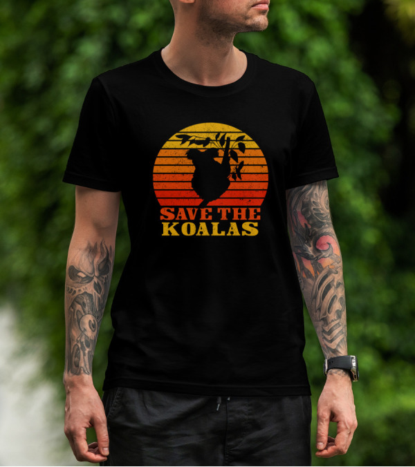 Save The Koalas Retro Sunset T-Shirt