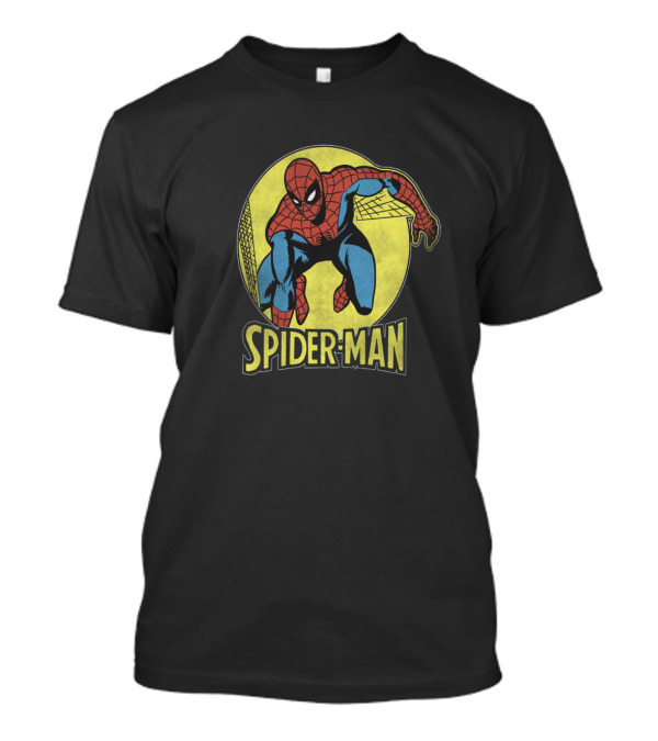 Spider-Man Marvel Classic Comic Style Circle T-Shirt