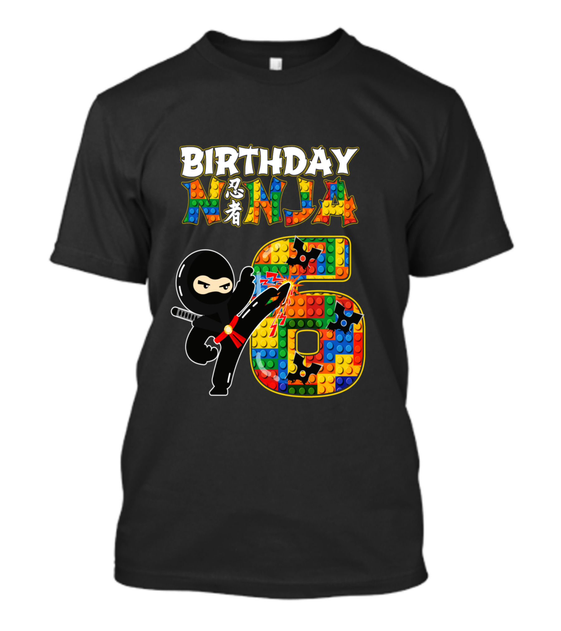 Birthday Ninja 6 Year Old Boy Ninja Party Favors Ninja Birthday T-Shirt