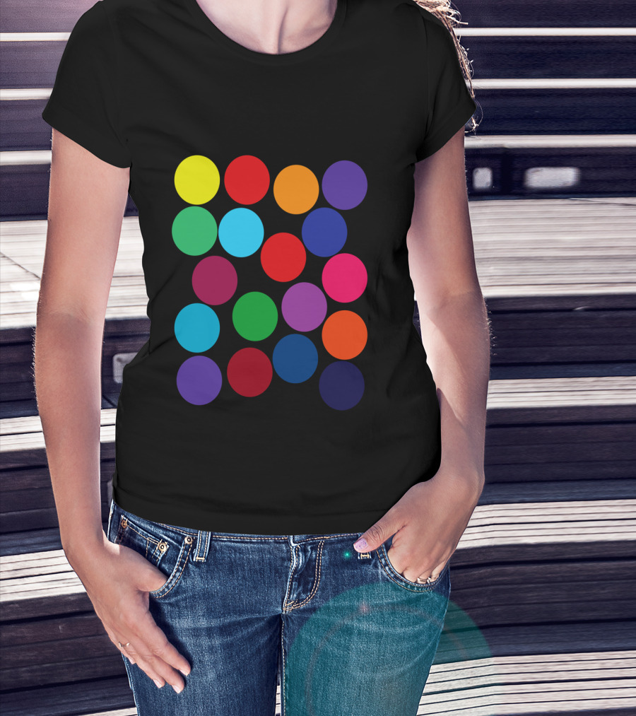 Color Blind Glasses First Time Rainbow Dots T-Shirt