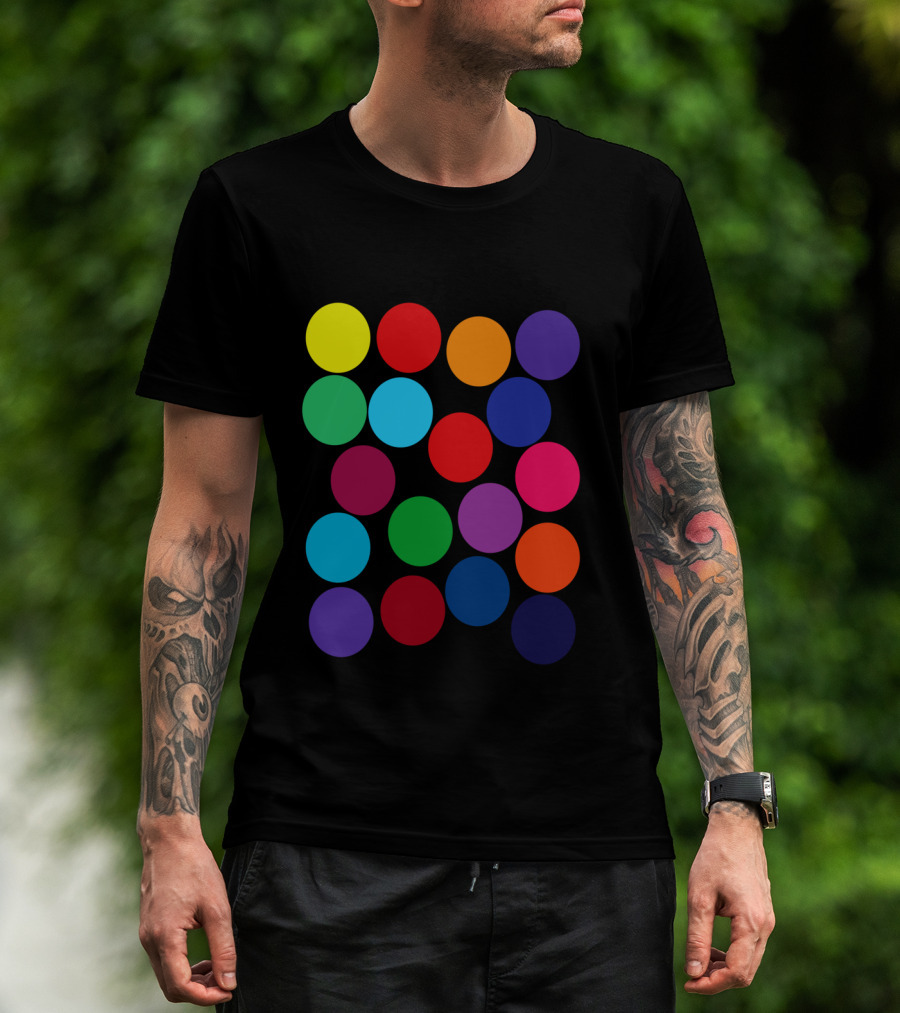 Color Blind Glasses First Time Rainbow Dots T-Shirt