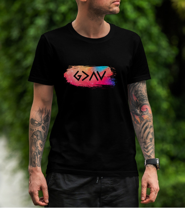 God Is Greater Than Our Highs And Lows Galaxy Brushstroke T-Shirt