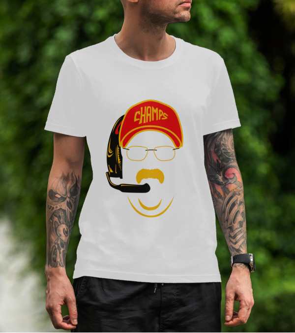 Kansas City Football Pride Champs Coach Headset T-Shirt