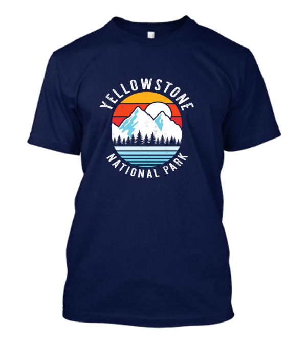 Yellowstone National Park Mountain Sunset Adventure T-Shirt